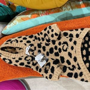 Kashwere furr me! Small dog sweater with hood